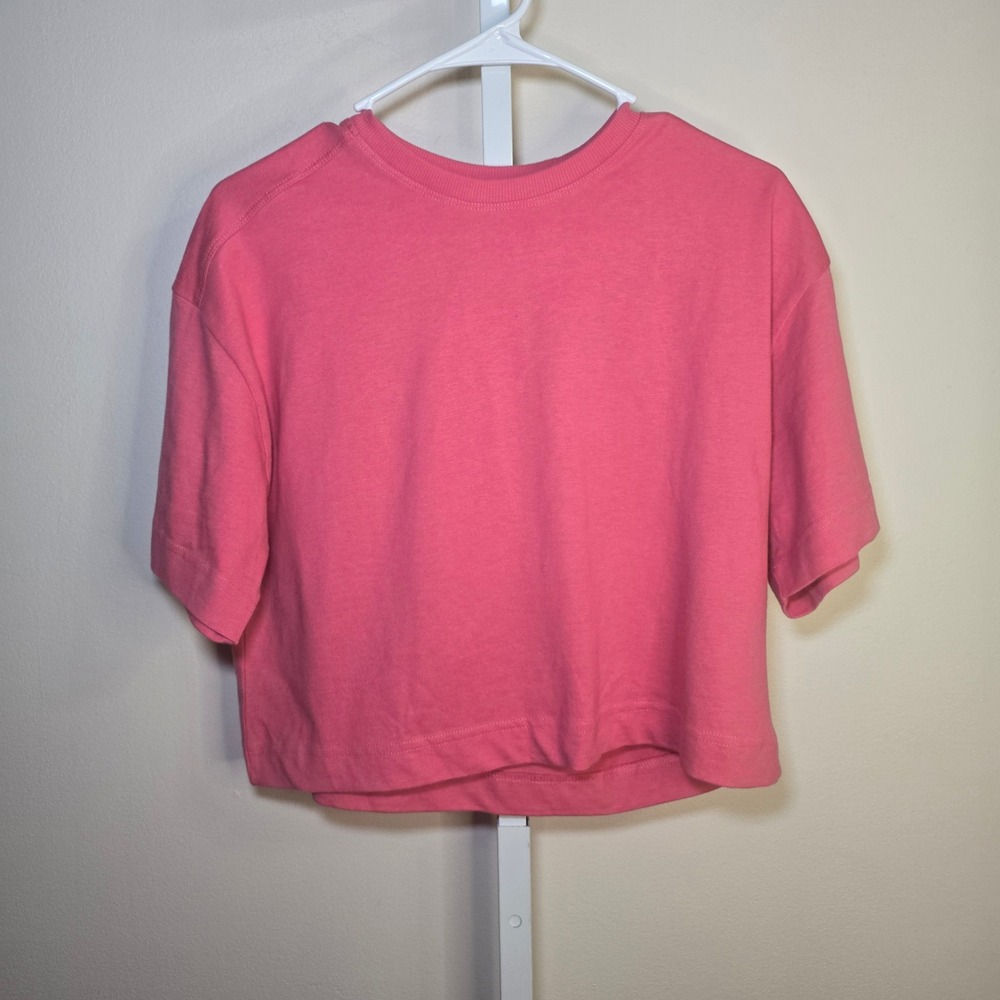 Zara Kids Pink Boxy Crop Top Short Sleeve Tee Size 13/14 164cm